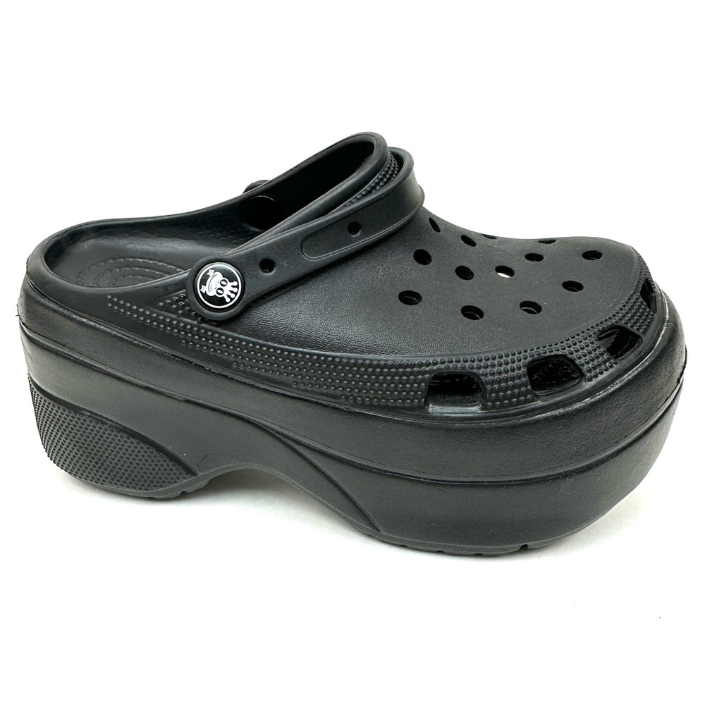 Platform Clogs Black Rubber 3” Unbranded Sandals Shoes Women’s Size 38 US 7